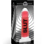 Master Series SLUT Silicone Dildo - Red/Black/Clear