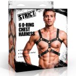 Strict 6 O-Ring Chest Harness - Black