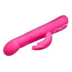 Bang! Come Hither Beaded Rechargeable Silicone Rabbit Vibrator - Pink