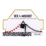 Sex and Mischief Ex`s andamp; Oh`s Crystal Day Collar -Red/Black