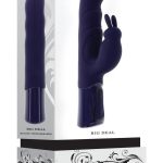 Big Deal Girthy Rechargeable Silicone Rabbit Vibrator - Purple
