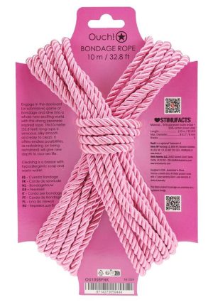 Ouch! Bondage Rope 10 Meter Nylon - Pink