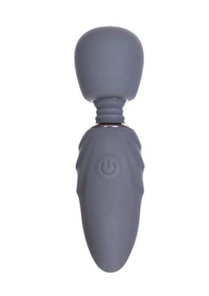 M`Lady Rechargeable Silicone Tiny Vibrating Wand - Grey